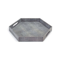 Shagreen Hex Tray Charcoal