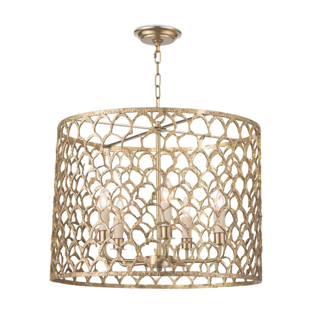 Cabana Chandelier Brass