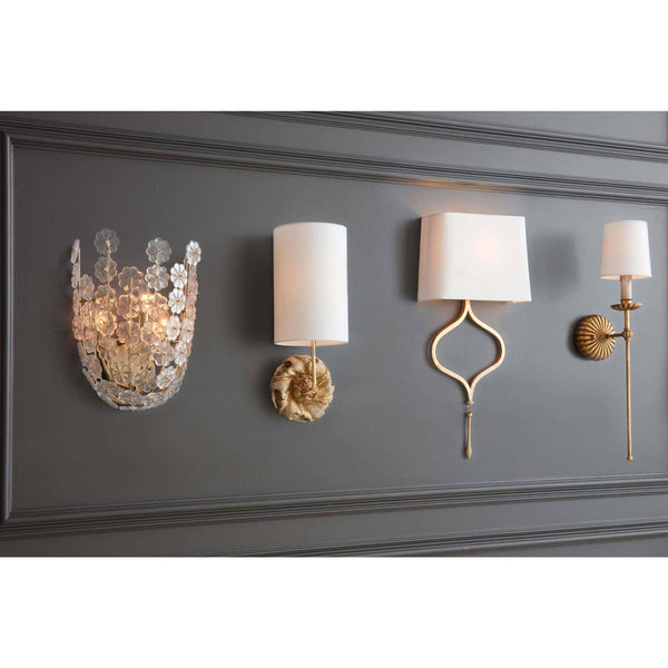 Clove Sconce Single Antique Gold Leaf