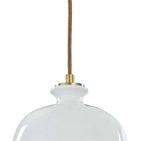 Bianca Ceramic Pendant Gloss White and Gold