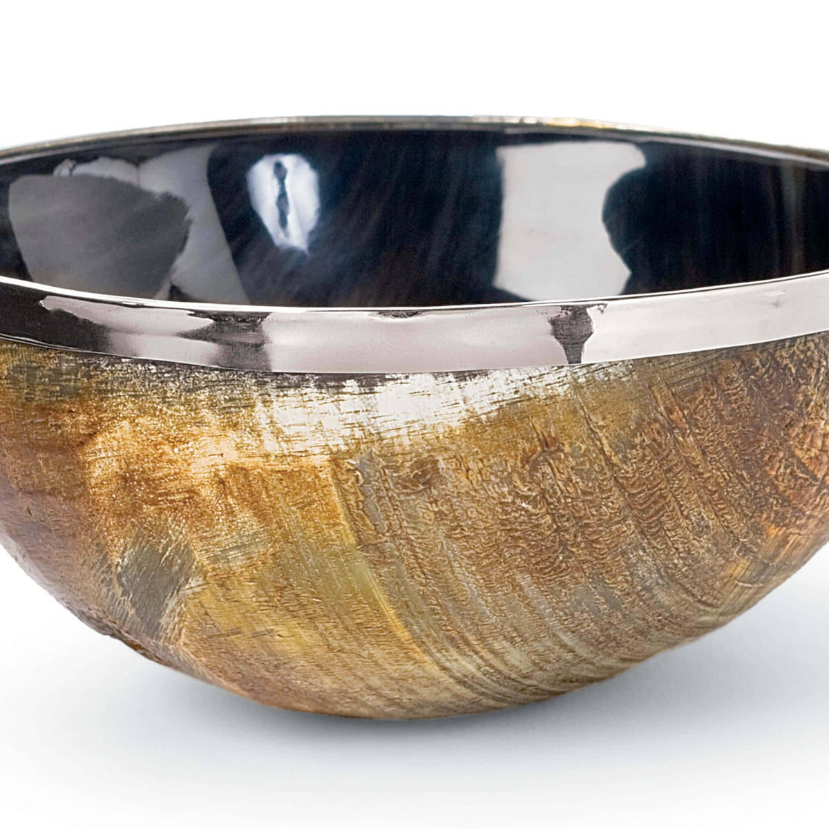 Polished Horn And Brass Bowl