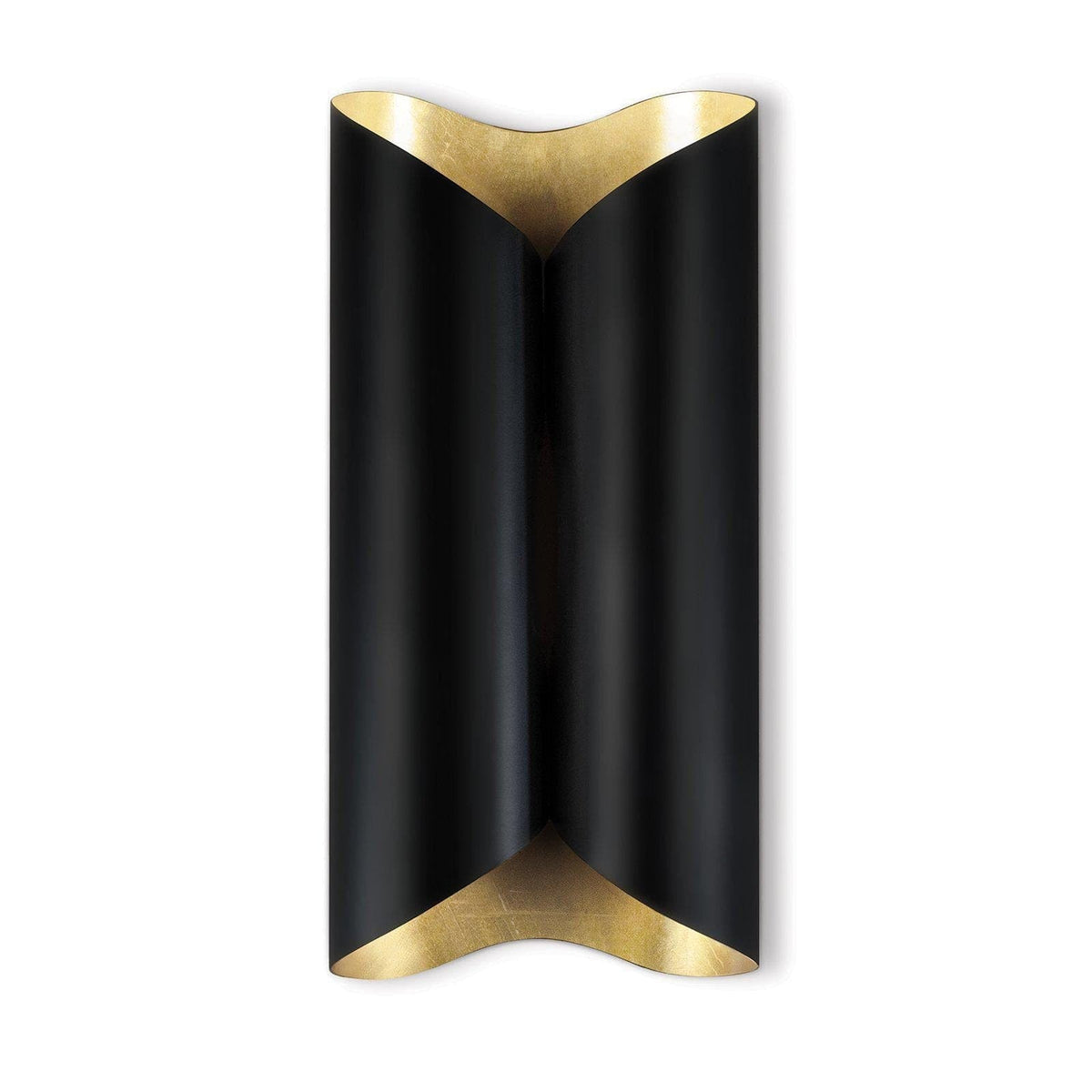 Coil Metal Sconce Large Black and Gold