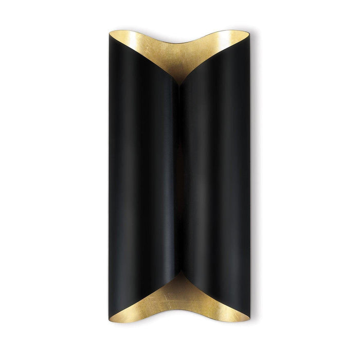 Coil Metal Sconce Large Black and Gold