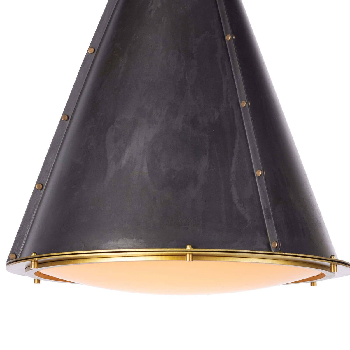 French Maid Chandelier SM Blackened Brass Natural Brass