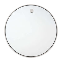 Hanging Circular Mirror Polished Nickel