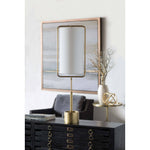 Geo Rectangle Table Lamp Natural Brass