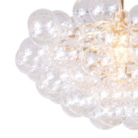 Bubbles Chandelier Clear Natural Brass