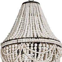 Malibu Chandelier Weathered White