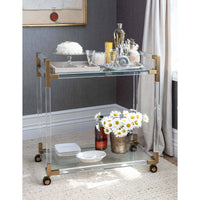 Americano Brass & Acrylic Bar Cart