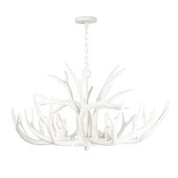 White Faux Antler Chandelier