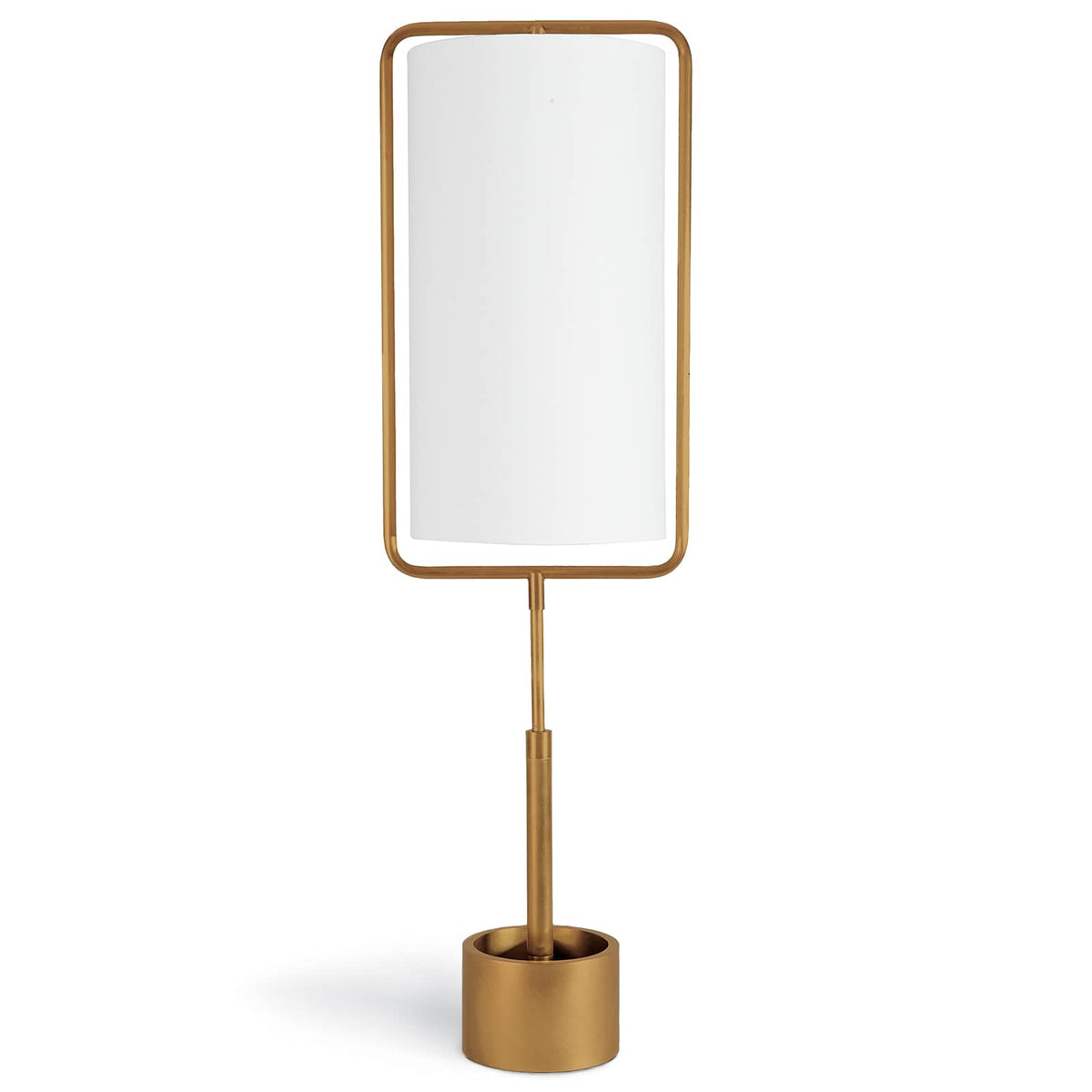 Geo Rectangle Table Lamp Natural Brass