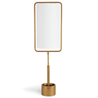 Geo Rectangle Table Lamp Natural Brass