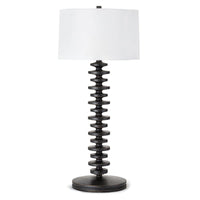 Fishbone Buffet Table Lamp Ebony