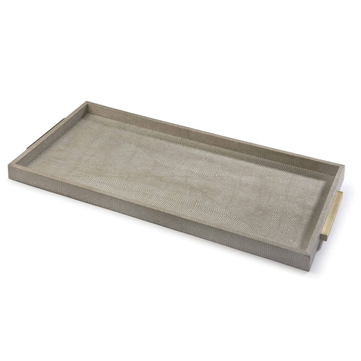 Rectangle Shagreen Boutique Tray Ivory Grey Python