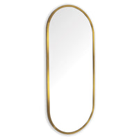 Doris Dressing Room Mirror Small Natural Brass