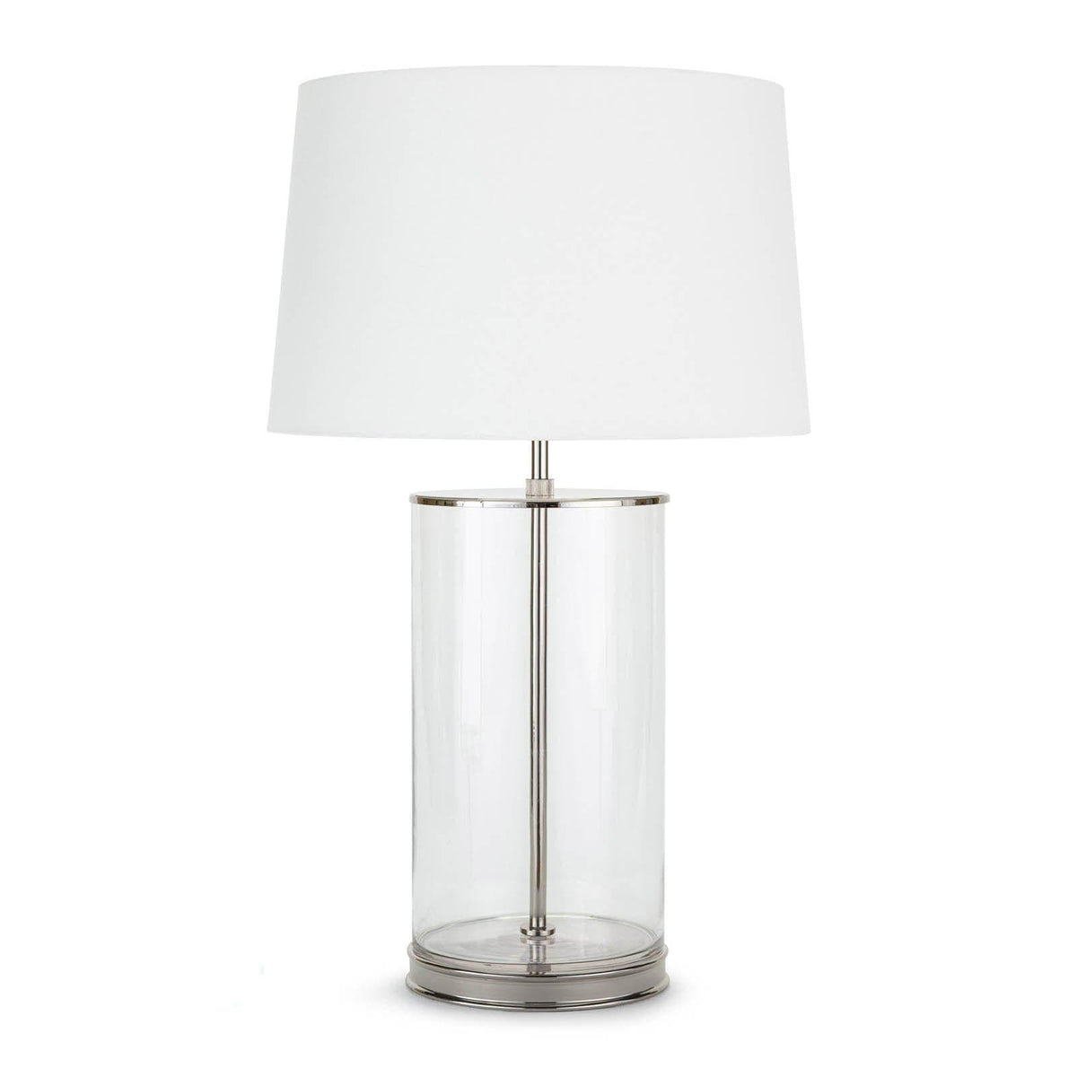 Coastal Living Magelian Glass Table Lamp Polished Nickel