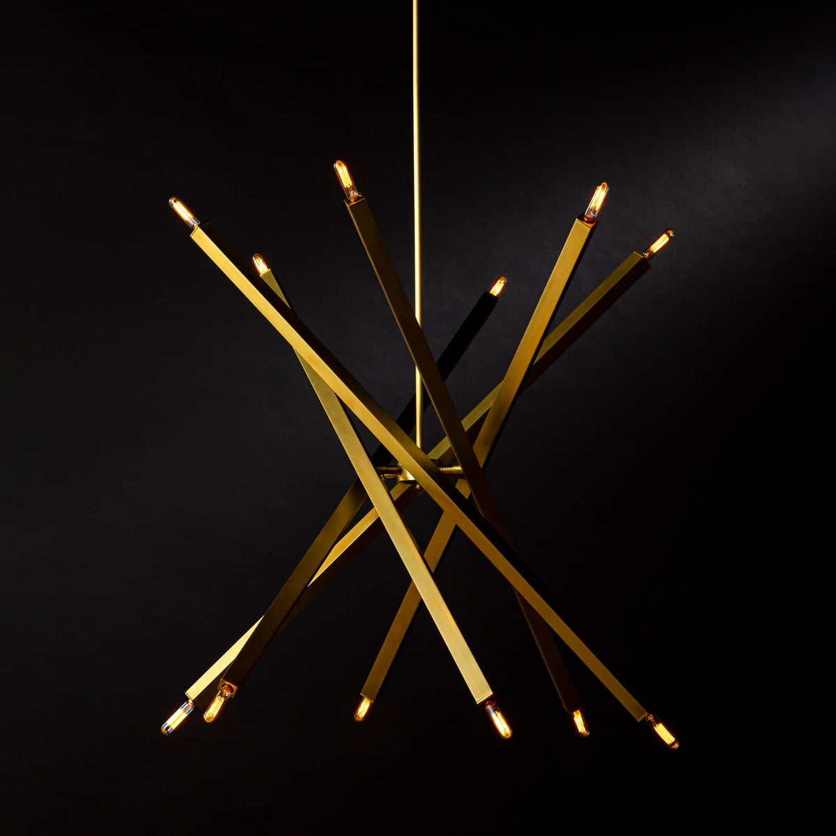 Viper Chandelier Natural Brass