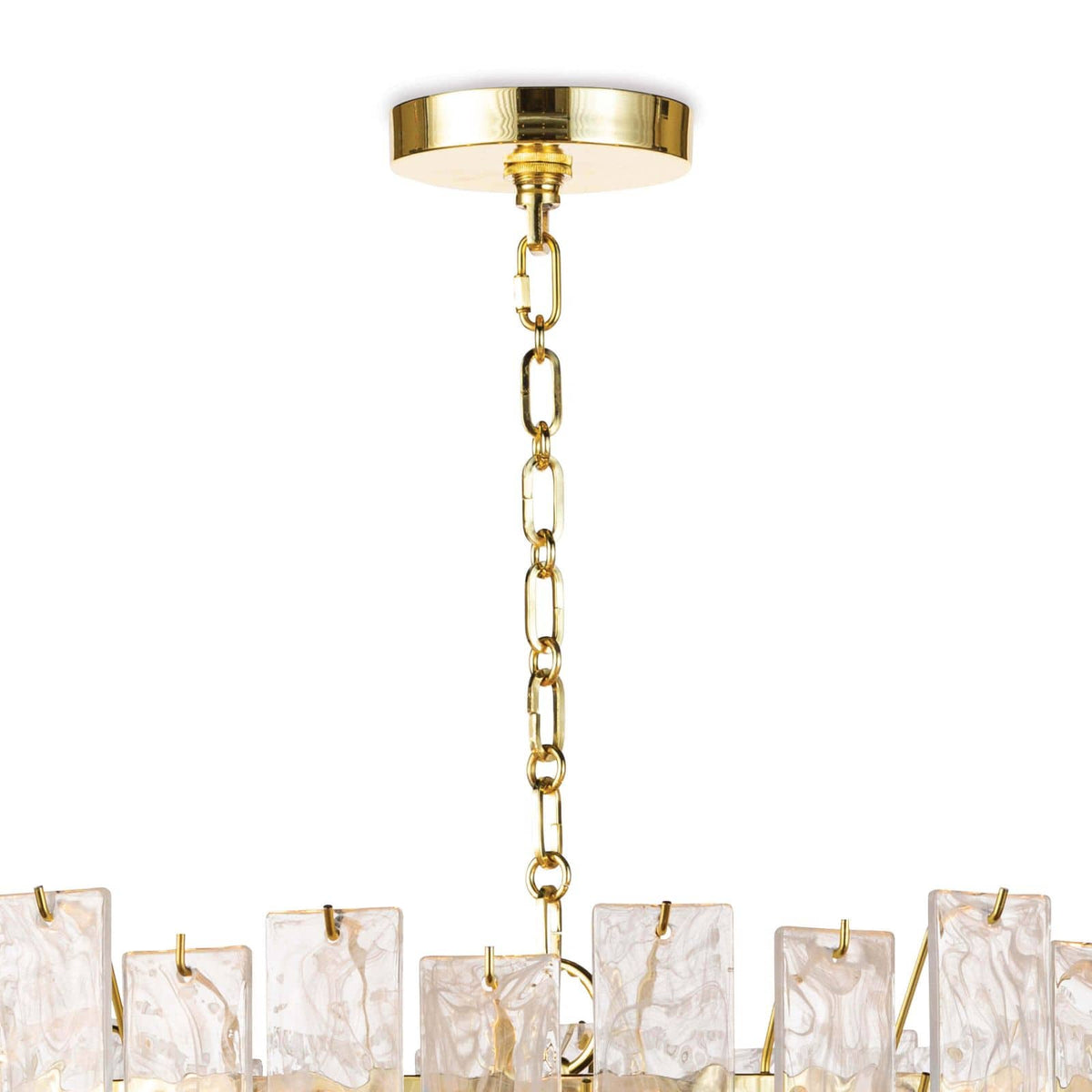 Glacier Glass & Brass Chandelier