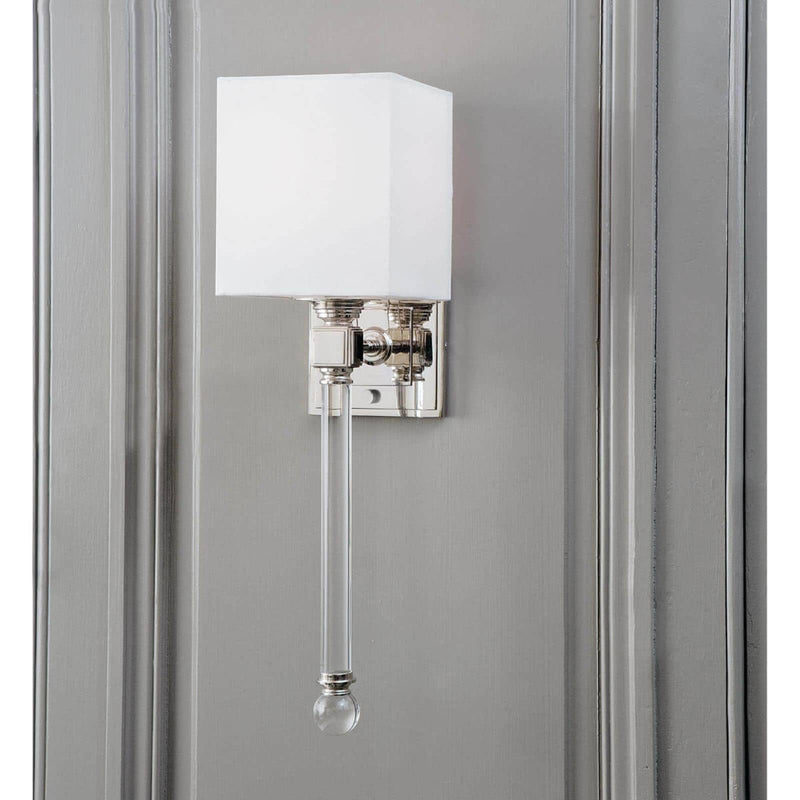 Crystal Tail Sconce Polished Nickel