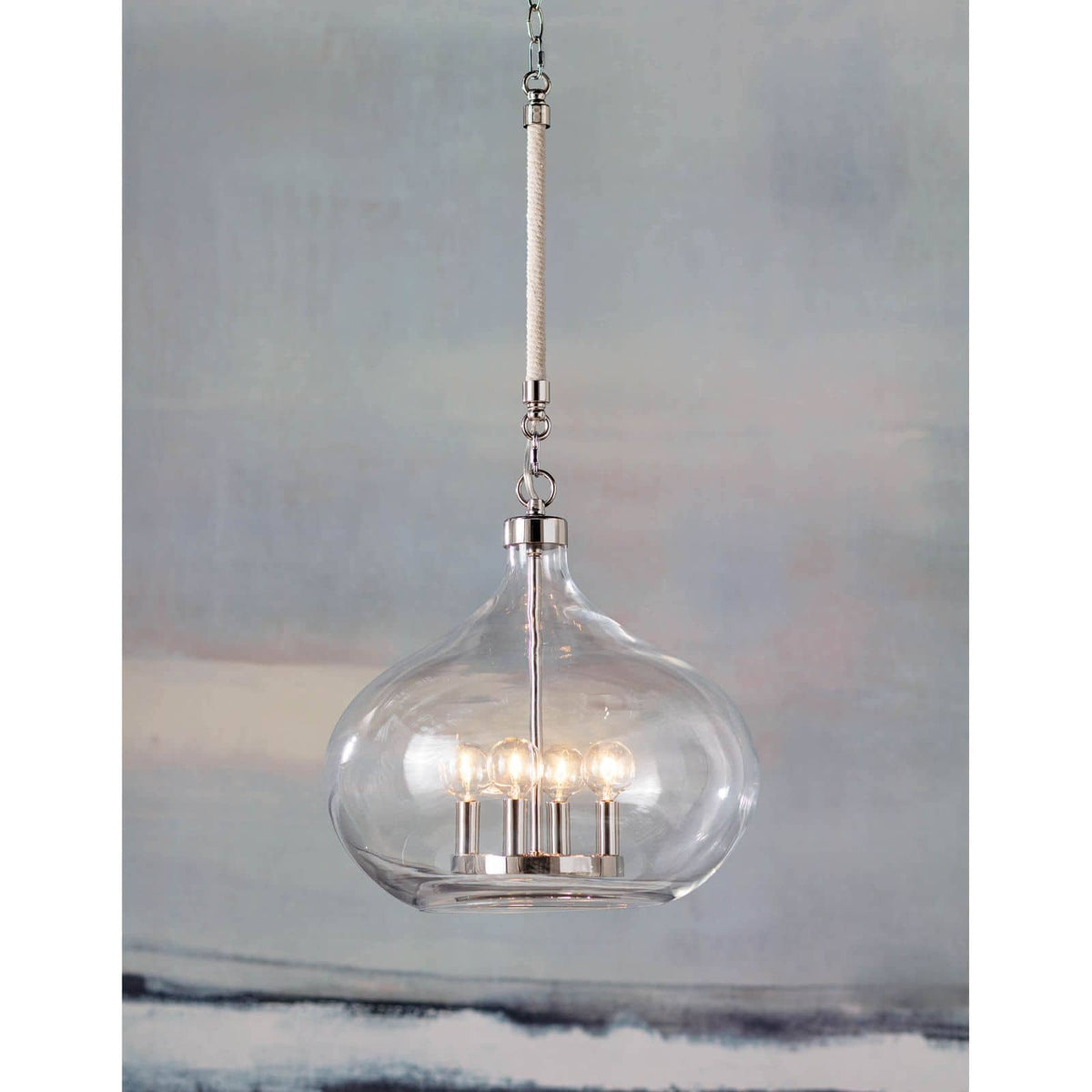 Coastal Living Dover Pendant Polished Nickel