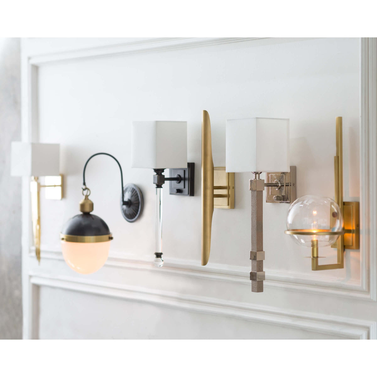 Otis Sconce Blackened Brass and Natural Brass