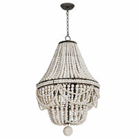 Malibu Chandelier Weathered White