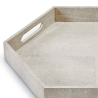 Shagreen Hex Tray Ivory Grey