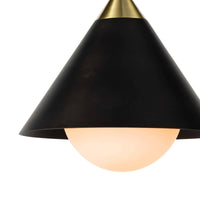 Hilton Pendant Blackened Brass and Natural Brass