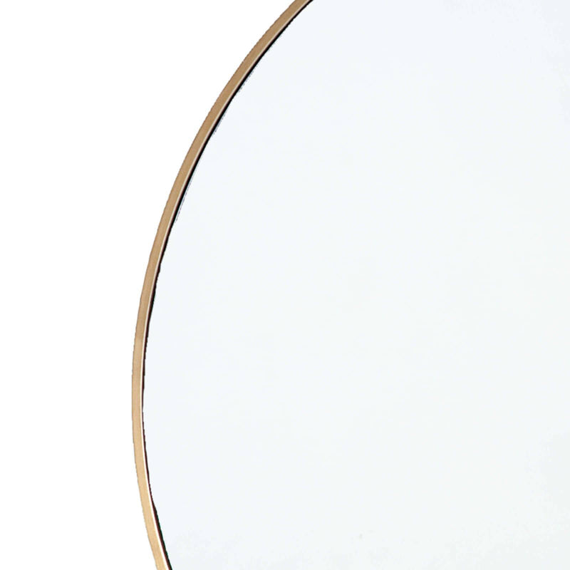 Hanging Circular Mirror Natural Brass