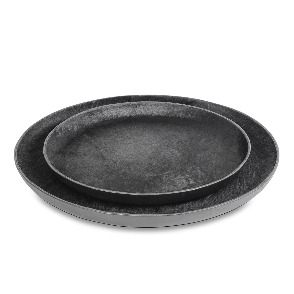 Dillon Black Leather Tray Set