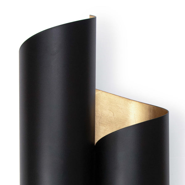 Folio Sconce Black and Gold