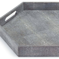 Shagreen Hex Tray Charcoal