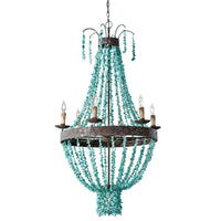 Beaded Turquoise Chandelier