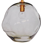 Molten Pendant Large With Smoke Glass Natural Brass