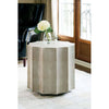 Marilyn Ivory Shagreen Scalloped Accent Table