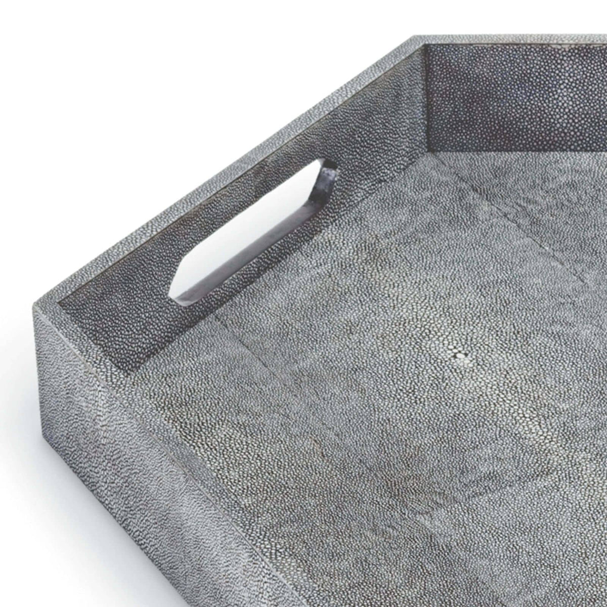 Shagreen Hex Tray Charcoal