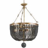 Southern Living Fabian Wood Bead Chandelier