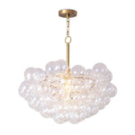 Bubbles Chandelier Clear Natural Brass