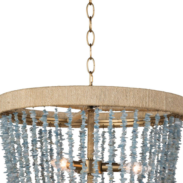 Milos Aqua Beaded Chandelier