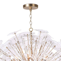 Poppy Large Glass & Brass Chandelier