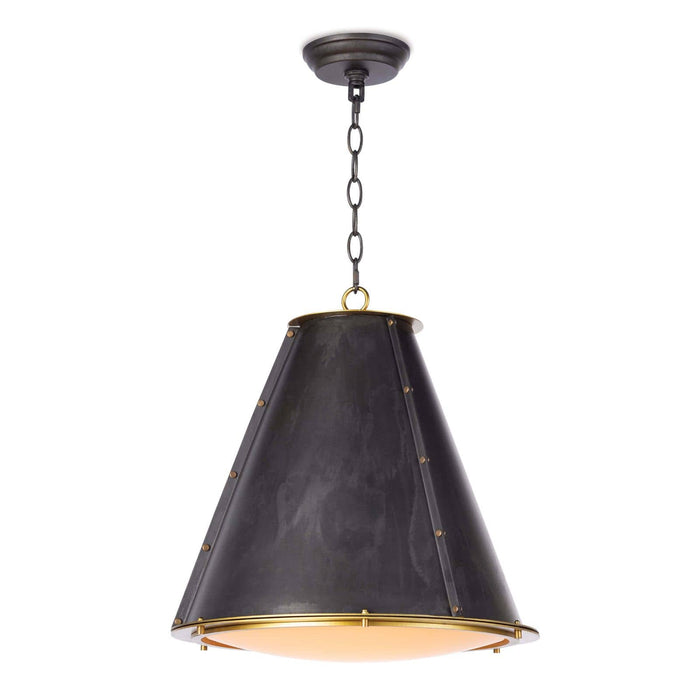 French Maid Chandelier SM Blackened Brass Natural Brass