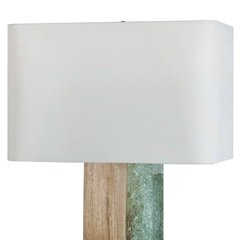 Venus Turquoise Resin & Wood Table Lamp