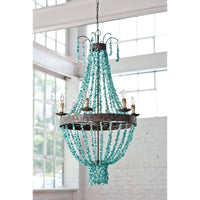 Beaded Turquoise Chandelier