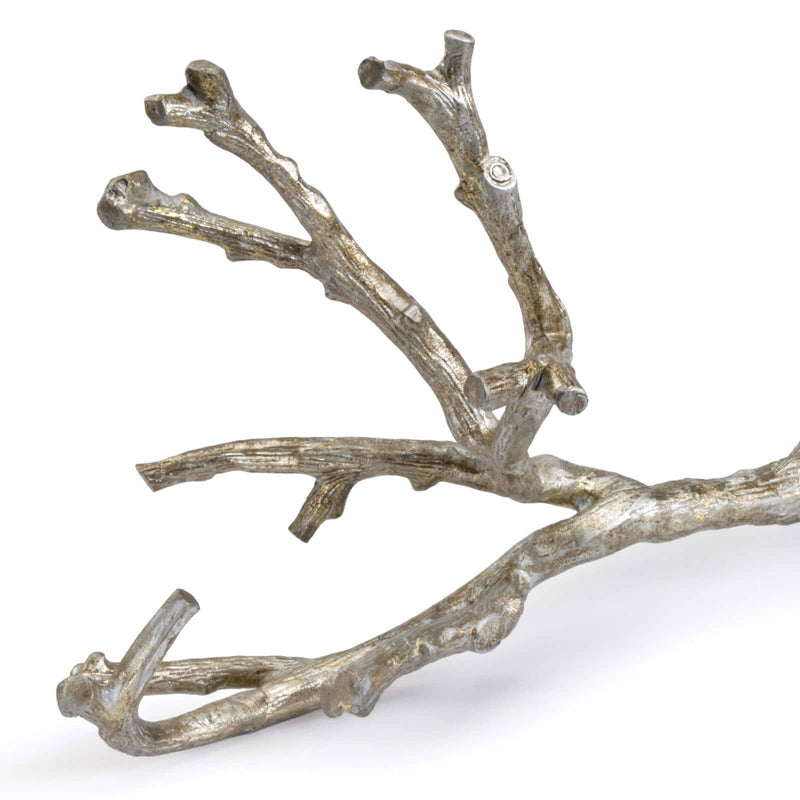 Metal Branch Ambered Silver