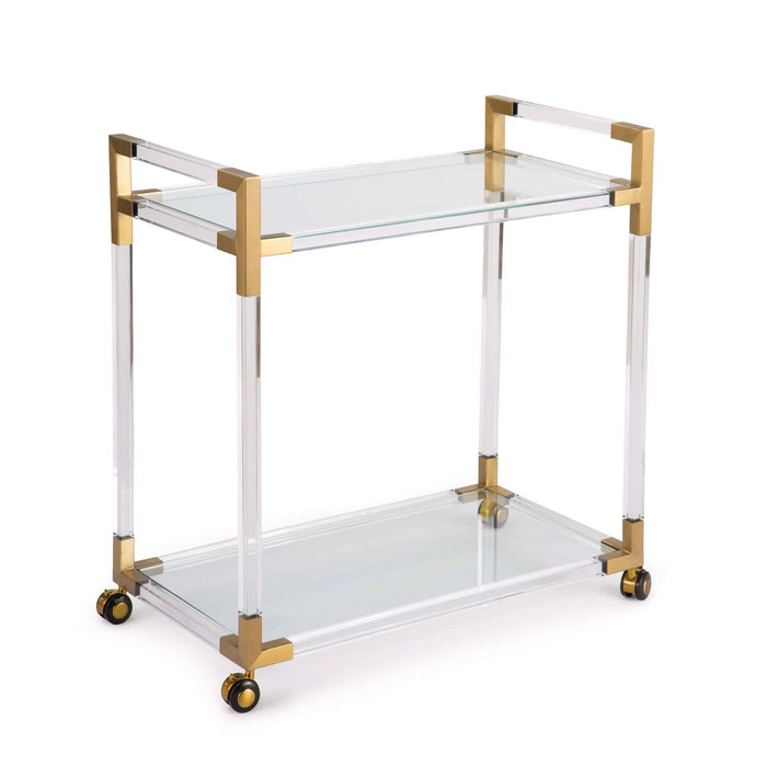 Americano Brass & Acrylic Bar Cart