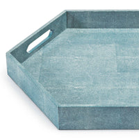 Turquoise Shagreen Hexagon Decorative Tray