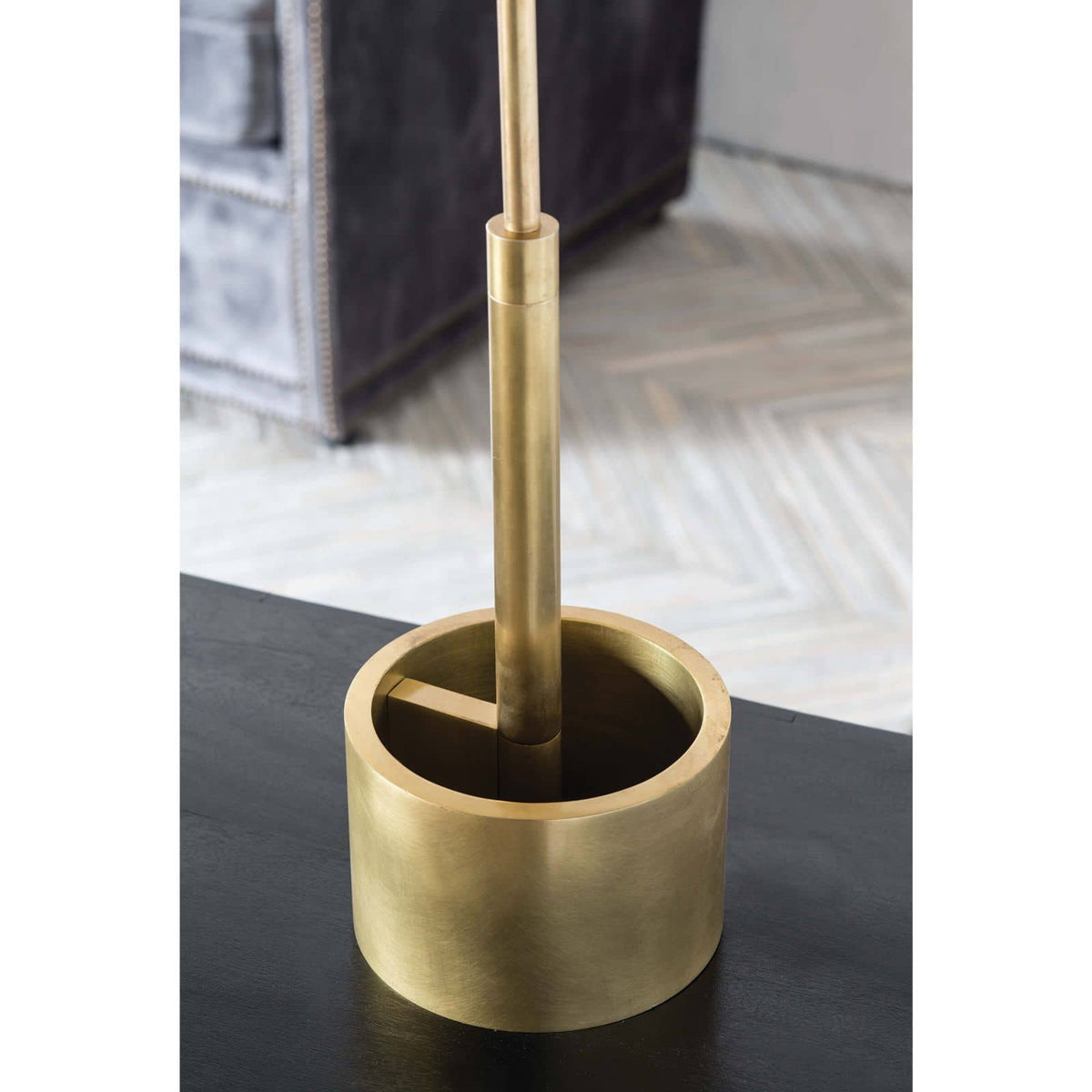 Geo Rectangle Table Lamp Natural Brass