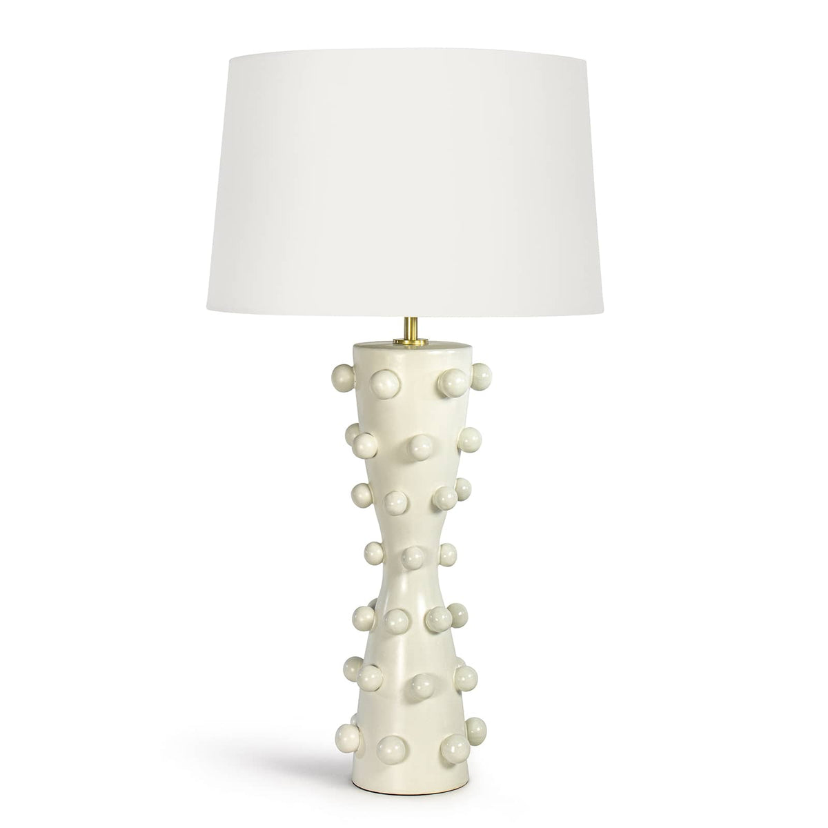 Pom Pom Ceramic Table Lamp White