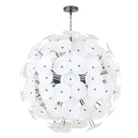 Poppy Large White & Bronze Chandelier