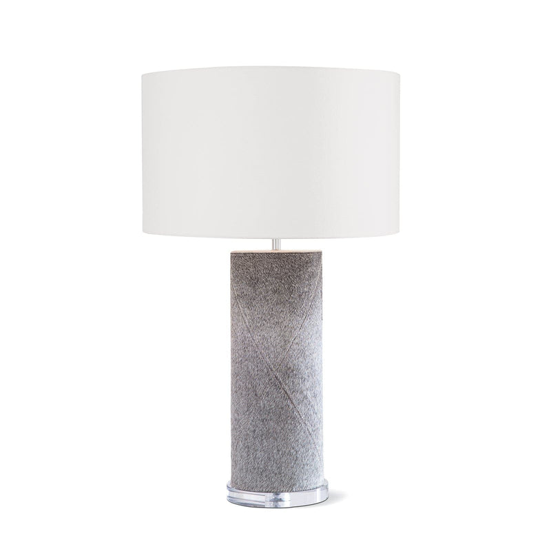 Andres Grey Column Table Lamp